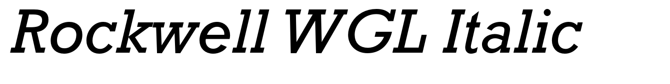 Rockwell WGL Italic